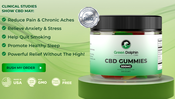 Green Dolphin CBD Gummies Reviews- Powerful Relief Without The High!