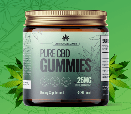 Greenhouse Research Pure CBD Gummies- REDUCES Chronic Aches & Pain